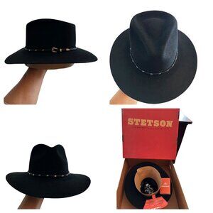 Stetson Diamond Jim 5X Fur Felt Pinch Front Western Hat Size 6 3/4 Made In USA